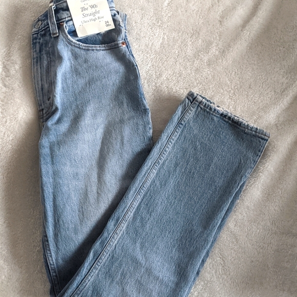 Abercrombie 90s Straight Leg Jeans in Curve Love - Picture 3 of 5